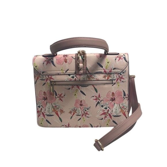 ALDO Glendaa Pink Floral Top Handle Shoulder Crossbody Tote Bag 9X4X9 SEE DESCR - Picture 2 of 14